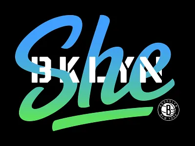 She BKLYN branding brooklyn brooklyn nets design logo typography vector