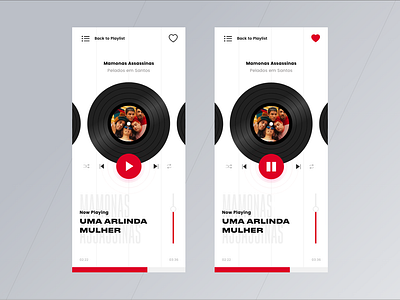 Weekly Ui Challenge - #001 Music Player app design interface mobile music player typography ui ux