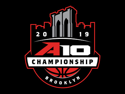 2019 A10 Championship Logo basketball basketball logo branding brooklyn commemorative design logo vector