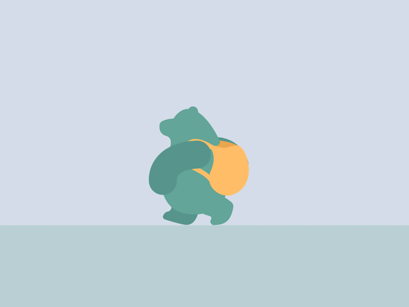 《Bear Plant》 animation 2d animation after effects animation bear design e commerce flower gif illustration illustrator interface lovely plant slide ui ux vector walk