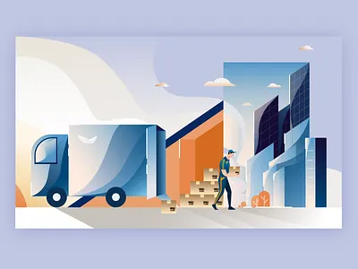 Courier ai illustration