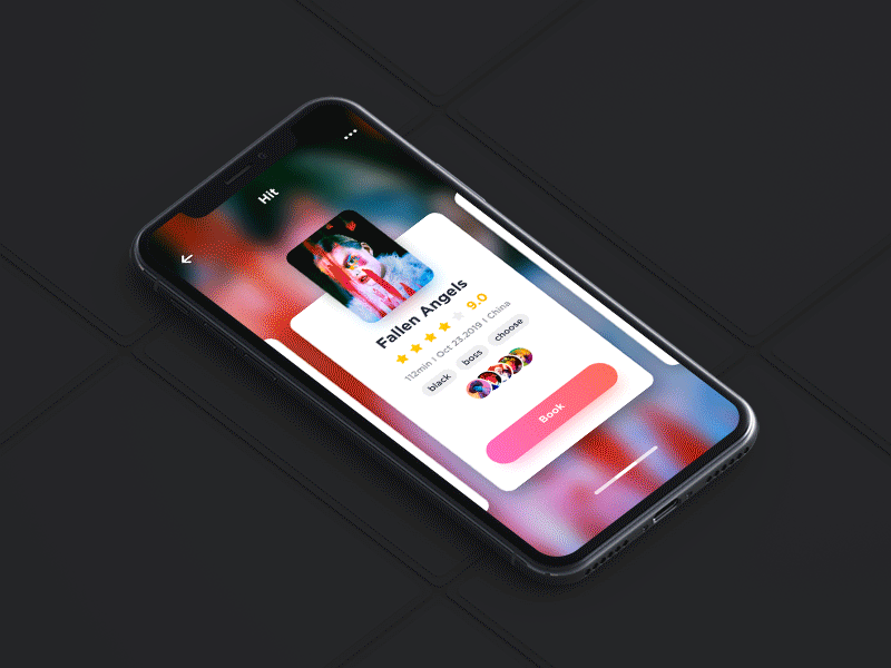 Film Details Page action animation book design details film illustration principle ui