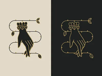 Feeling medieval today aboud beige black caitlin caitlin aboud design fancy game of thrones handcuffs hands illustration medieval simple thorn thorns vector vine