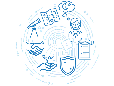 LiveGive: What We Believe flat icon illustration vector web graphic