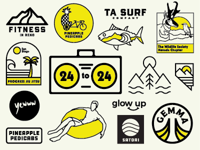 Recent Logo Wrap Up badge branding grid grid logo icon logo mark logos nevada