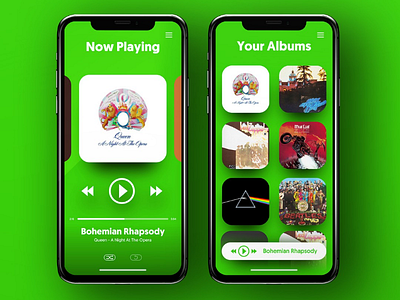 Spotify UI Concept design illustration ui web