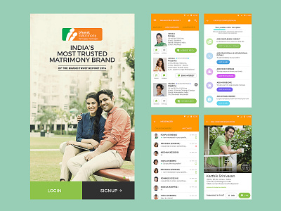 BharatMatrimony android brand dating matrimonial matrimony mobile app mobile ui uidesign uxdesign