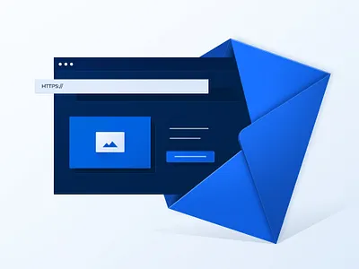 3 Ways to Use Direct Mail Postcards with Landing Pages 2d 3d adobe photoshop blog blue branding clean design direct mail illustration landing page minimal photoshop postcard web