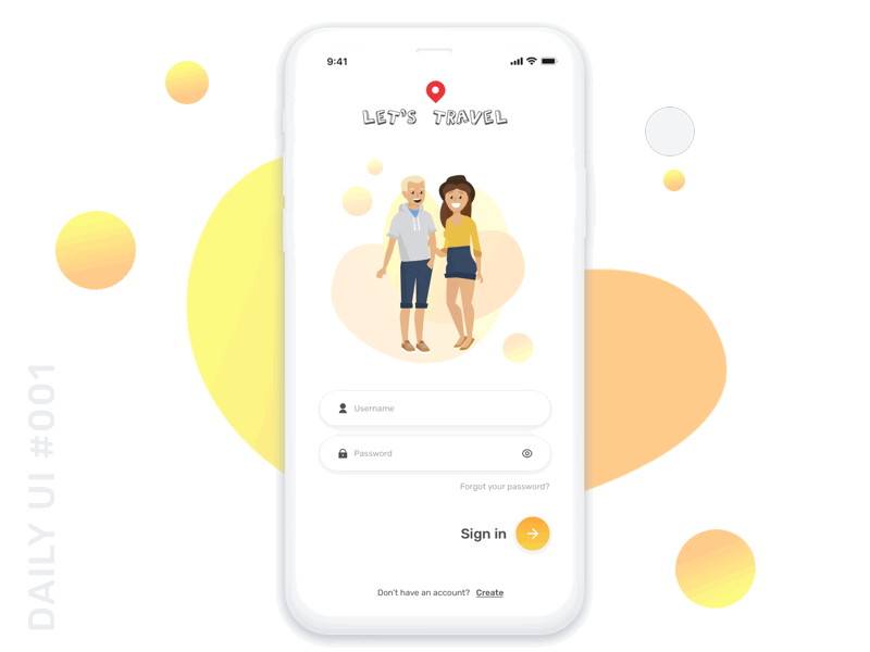 Daily_001 001 concept dailyui design illustration mobile app travel app ui vector