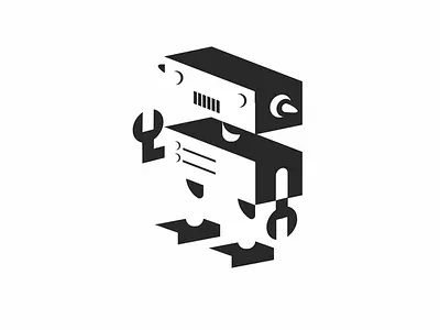 R1 logo negative space