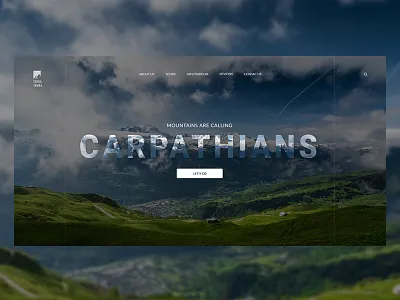Travel agency "TUTKATAMKA" home page🏔 design first page landing mountains photoshop travel travel agency ui web