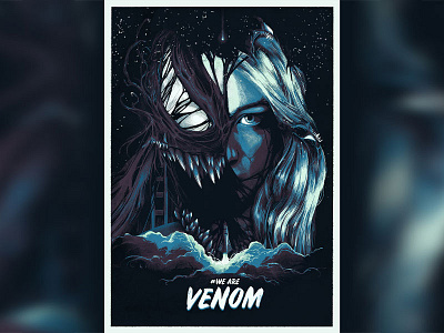 Venom Movie Poster - Posterspy Creative Brief adobe alternative movie poster design digital film illustration marvel movie movie poster photoshop poster venom