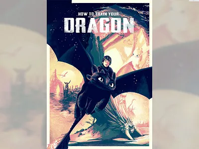 How To Train Your Dragon adobe art competition finalist design digital dreamworks film how to train your dragon illustration movie movie poster photoshop poster