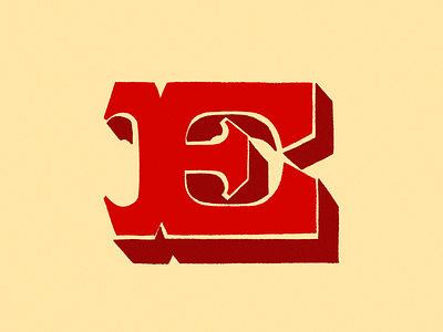 36 days of type - E 36 days of type design digital illustration e illustration letter lettering procreate typography typography design