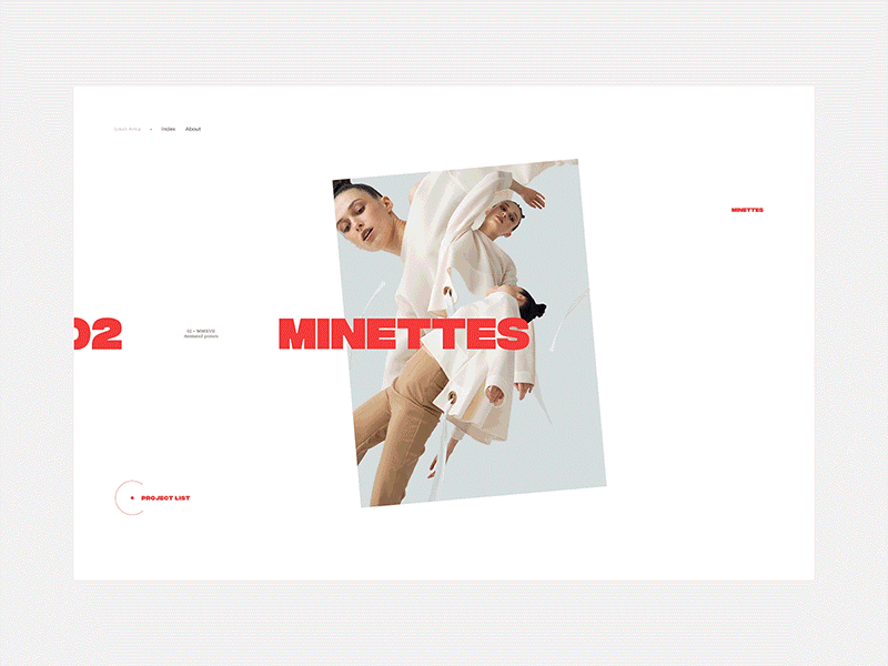 Portfolio 2018 - Project list animations awwwards fwa layout motion graphics portfolio sotd type white