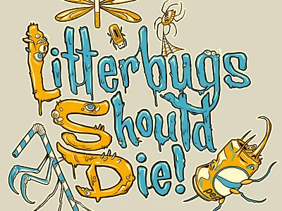 T Shirt Design apparel design freelance illustration pen and ink san francisco trash vector