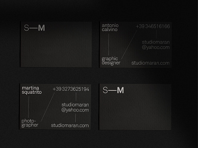 Business Card Studio—Maran behance behance project brand design brand identity branding branding agency branding and identity branding concept branding design business card business card design business cards businesscard corporate corporate branding corporate business card corporate design corporate identity type typography