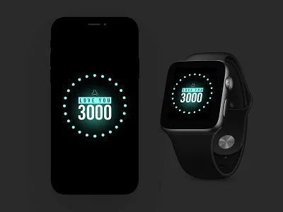 Love You 3000 | FREE Download | iPhone & Apple Watch Background apple watch avengers avengersendgame background black dark free freebie freebies glow iphone iphone x iron man ironman modern phone photoshop ui ux watch