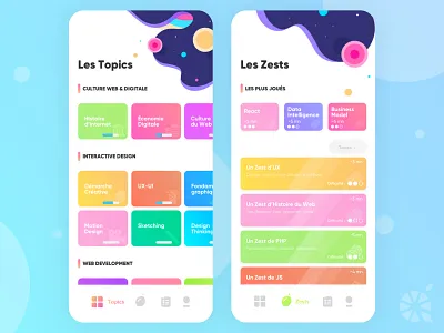 Mobile E-Learning app animation app branding colorfull design elearning flat game gradient icon illustration illustrator logo mobile quizz ui ux vector web website