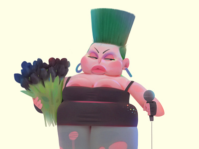 girl advertising animation cartoon character design concept