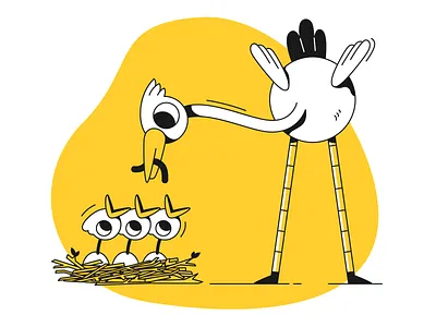 Delivery 2d art 2d character 2d design app illustration bird illustration birds branding charachters character character design design designer flat illustration illustrator ui ui ux design ui illustration vector web illustration