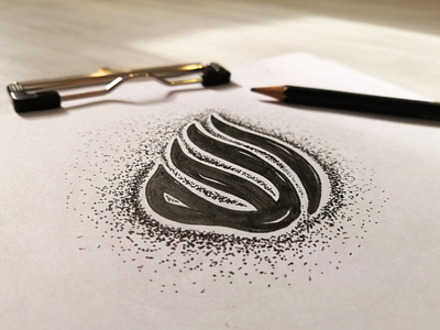 The word of God black dots god hand drawn hand lettering type typography white