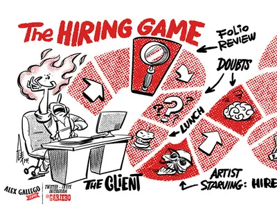 The Hiring Game business card business card design business cards businesscard cartoon cartooning drawing illustration illustration art illustrator