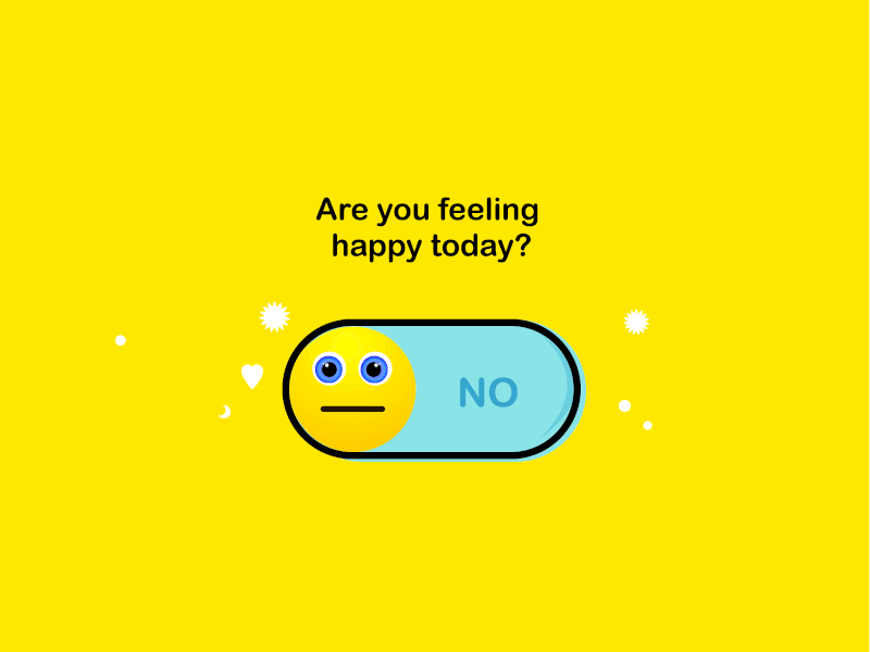GIF - Toggle Button! Smiley blue happy illustration sad smily stars toggle toggle button ui yellow