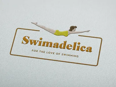 Swimadelica Branding artdeco brand branding design freelance illustration logo swimmer swimming typography vintage