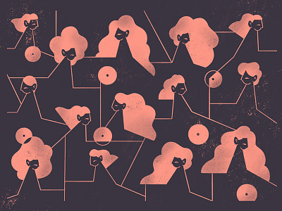 Out Of The Dark digital digital art digital illustration drawing feminism illustration illustration print illustrator pattern pattern illustration photoshop poster print procreate procreateapp women