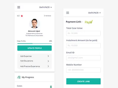 Dashboard Mobile View app design responsive design ui ux