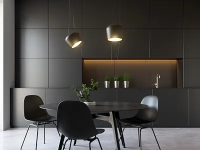 Kitchen archviz black c4d cardiff cinema 4d kitchen photoshop redshift3d