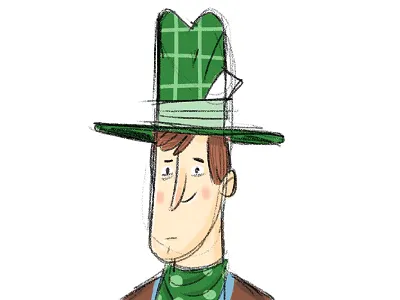 Cowboy character cowboy illustration sketch