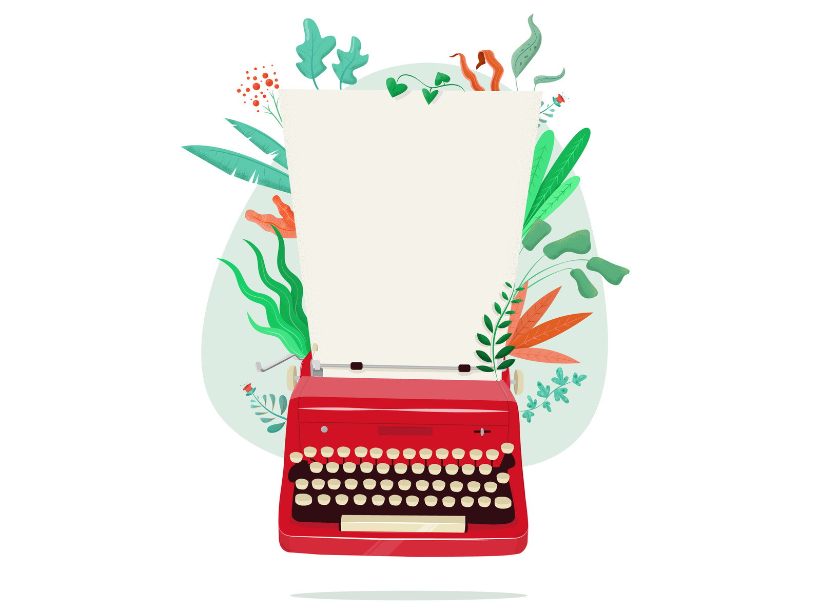 Example of Typewriter Illustration