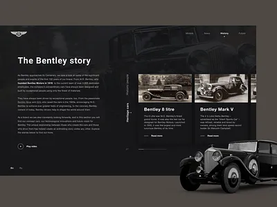 History. BENTLEY. 100 EXTRAORDINARY YEARS bentley car design dribbble figma history luxury car photoshop typography ui uidesign uidesigner uitrends user experience user interface design ux web webdesign веб дизайн дизайн