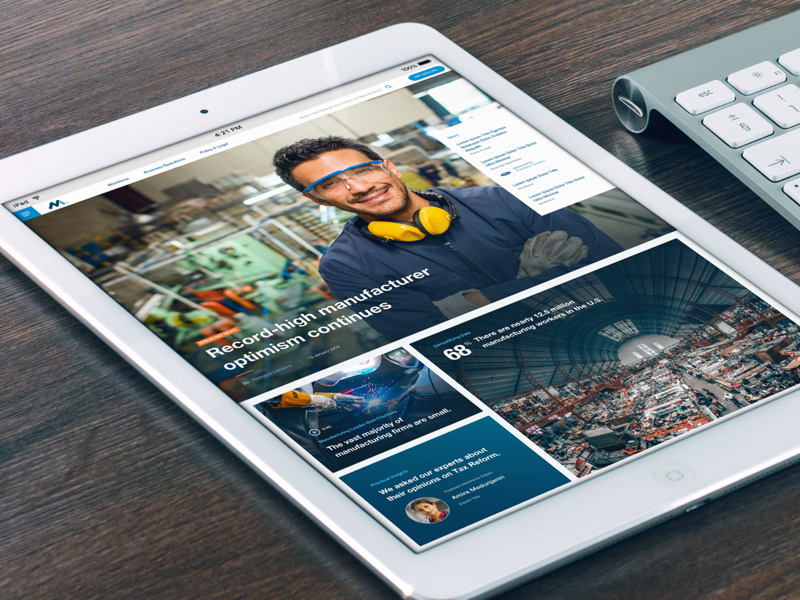 Example of National Association of Manufacturers Homepage