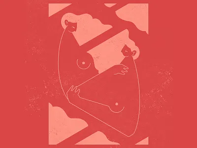 Hold On design digital digital art digital illustration drawing illustration illustrations illustrator pink red woman women