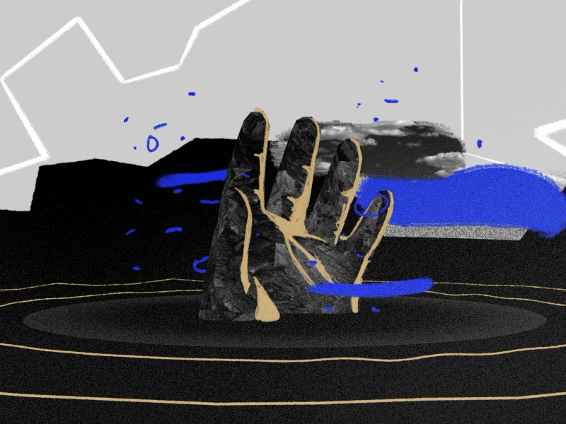 Thylacine — Roads IV 2d 3d after effects animation hand loop rotation