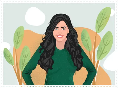 illustration - lady Summer avatar character colorful colors design flat illustration illustrator interface typography ui vector web