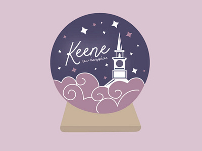 Keene Crystal Ball Sticker adobe illustrator advert art college crystal crystalball cute girly graphicdesign hippie illustration art keene keenestate newhampshire promo promotional retail sticker sticker design tourist