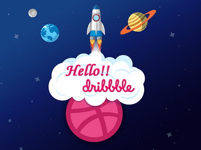 Hello Dribbble design illustration ui