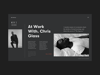 Men's Issue Page Online Magazine band blog branding concept design desktop editorial fashion fashion blog fashion magazine fonts grid homepage interface landing page logo typogaphy ui ux web deisgn