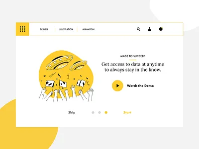 Designholic Onboarding branding design illustration ui