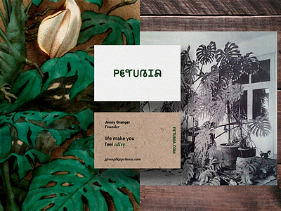 Petunia Business Card branding businesscard ecommerce ecommerce business identity mobile nature online online shop petunia plants stationery