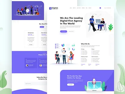Digilab // Marketing Agency Landing Page clean clean ui digital marketing marketing agency minimal new trend ux webdesign