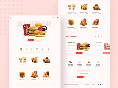 Burger Shop - Landing Page Concept agency website booking burger burger menu design food food and beverage food and drink landingpage menu online order product restaurant