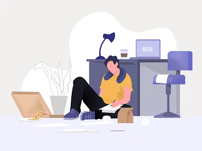 University Isn't the Best Experience for Everyone, and it's OK bedroom desk exams finals messy messy room pizza stress student studying takeaway university