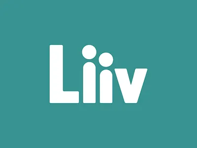 Liiv wordmark. brand coliving logo people typography vector wordmark