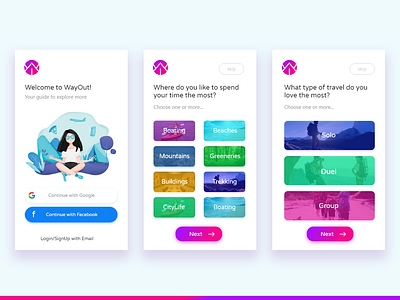 Travel App onboarding app application design ui uidesign ux