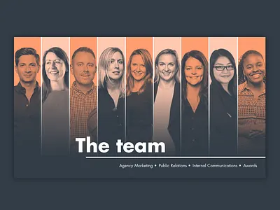 Team Slide agency marketing duotones marketing powerpoint powerpoint design
